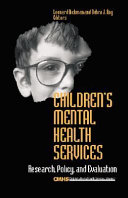 Children's mental health services : research, policy, and evaluation /