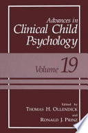 Advances in clinical child psychology.