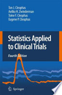 Statistics applied to clinical trials /