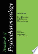 New directions in behavioral pharmacolgy /