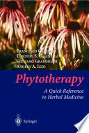 Phytotherapy : a quick reference to herbal medicine /