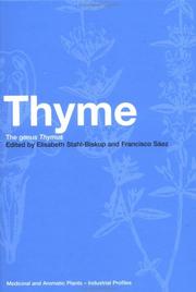 Thyme : the genus thymus /