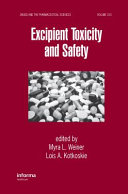 Excipient toxicity and safety /