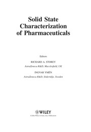 Solid state characterization of pharmaceuticals /