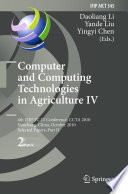 Computer and computing technologies in agriculture IV : 4th IFIP TC 12 Conference, CCTA 2010, Nanchang, China, October 22 - 25, 2010.