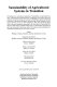 Sustainability of agricultural systems in transition : proceedings of an international symposium ... held at the 90th annual meetings of ASA, CSSA, and SSSA, 20-22 Oct. 1998 in Baltimore, MD /