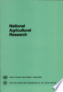 National agricultural research : report of an evaluation study in selected countries : joint study /