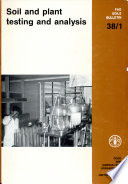 Soil and plant testing and analysis : report of an expert consulation held in Rome, 13-17 June 1977 /