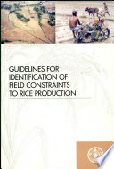 Guidelines for identification of field constraints to rice production /