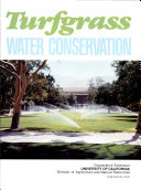 Turfgrass, water conservation /