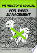 Instructor's manual for weed management /