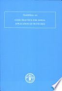 Guidelines on good practice for aerial application of pesticides /