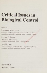Critical issues in biological control /