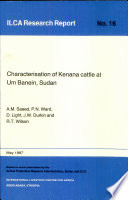 Characterisation of Kenana cattle at Um Banein, Sudan /