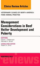 Management considerations in beef heifer development and puberty /