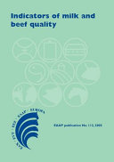 Indicators of milk and beef quality /