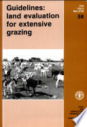 Guidelines : land evaluation for extensive grazing /