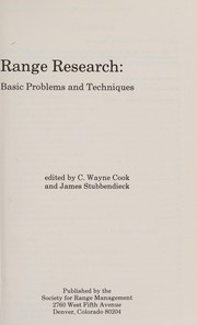 Range research : basic problems and techniques /