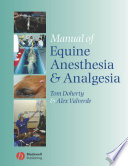 Manual of equine anesthesia and analgesia /