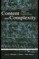 Content & complexity : information design in technical communication /