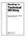 Readings in technical writing /