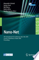 Nano-Net : 4th International ICST Conference, Nano-Net 2009, Lucerne, Switzerland, October 18-20, 2009. Proceedings /