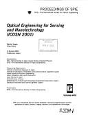 Optical engineering for sensing and nanotechnology (ICOSN 2001) : 6-8 June 2001, Yokohama, Japan /