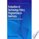 Evaluation of technology policy programmes in Germany /