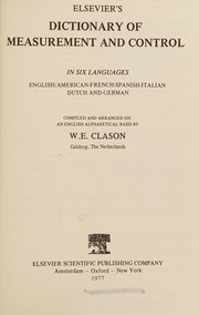 Elsevier's dictionary of measurement and control : in six languages, English/American-French-Spanish-Italian, Dutch, and German /