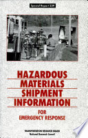 Hazardous materials shipment information for emergency response /
