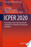 ICPER 2020 : Proceedings of the 7th International Conference on Production, Energy and Reliability  /