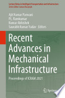 Recent Advances in Mechanical Infrastructure  : Proceedings of ICRAM 2021 /