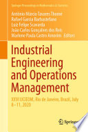 Industrial Engineering and Operations Management : XXVI IJCIEOM, Rio de Janeiro, Brazil, July 8-11, 2020 /