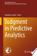 Judgment in Predictive Analytics /