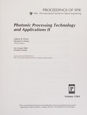 Photonic processing technology and applications II : 14-15 April 1998, Orlando, Florida /