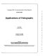 Applications of holography : January 21-23, 1985, Los Angeles, California /
