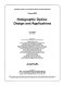 Holographic optics : design and applications : 13-14 January 1988, Los Angeles, California /