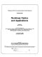 Nonlinear optics and applications : 21-22 January 1986, Los Angeles, California /