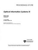 Optical information systems III : 3-4 August 2005, San Diego, California, USA /