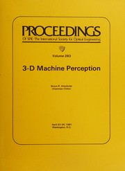 3-D machine perception : April 23-24, 1981, Washington, D.C. /