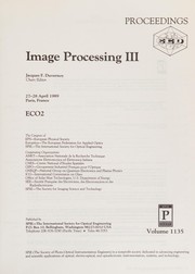 Image processing III : EC02 proceedings : 27-28 April 1989, Paris, France /