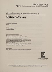Optical memory & neural networks '94. 27-30 August 1994, Moscow, Russia /