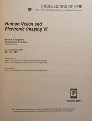 Human vision and electronic imaging VI : 22-25 January 2001, San Jose, USA /