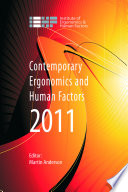 Contemporary ergonomics and human factors.