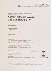 Second International Conference on Optoelectronic Science and Engineering '94 : 15-18 August 1994, Beijing, China /