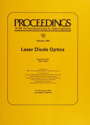 Laser diode optics : 13-14 January 1987, Los Angeles, California /