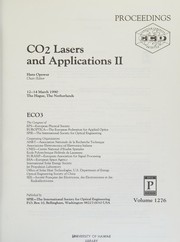 CO₂ lasers and applications II : proceedings : 12-14 March 1990, the Hague, the Netherlands : ECO3 /