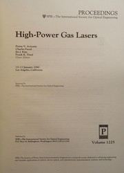 High-power gas lasers : 15-17 January 1990, Los Angeles, California /