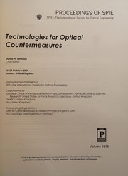 Technologies for optical countermeasures : 26-27 October 2004, London, United Kingdom /
