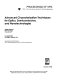 Advanced characterization techniques for optics, semiconductors, and nanotechnologies : 3-5 August 2003, San Diego, California, USA /